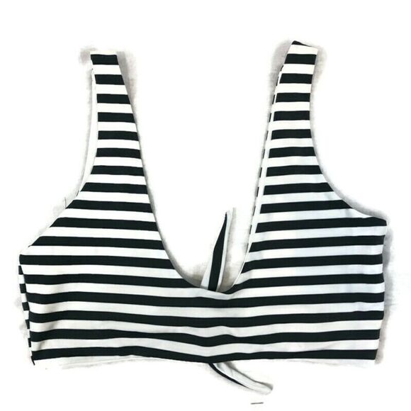Unbranded Grey and White Striped Bikini Medium - Picture 3 of 11